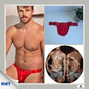 Body Aware - Men's Luxe Satin G-String Lifter - Red